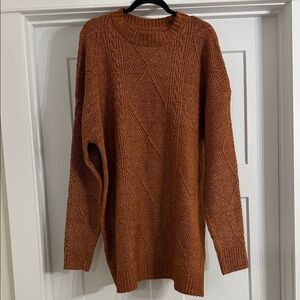 Cozy Brown Cable Knit Sweater